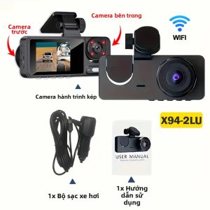 Camera Hành Trình Ô Tô WiFi HD 1080P 2/3 Camera Trước Sau Tầm Nhìn Ban Đêm DVR Tích Hợp Cảm Biến G Phát Hiện Chuyển Động Và Giám Sát Đỗ Xe Cho Xe Cộ