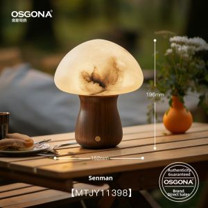 OsgonA | Natural Marble Mushroom Bedside Decorative Warm Light Table Lamp