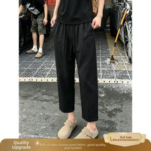 ZHUOCAN | Light & Breathable Old Money Style Mens Linen Straight Pants