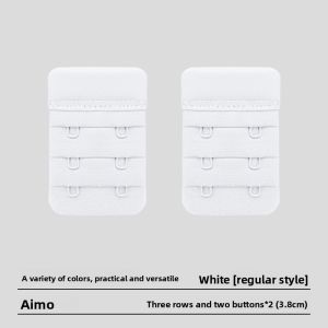 AIMO | Adjustable Four Row Back Hook Extension Buckle Womens Bra Strap Extension Band Underwear Hook And Eye Closure Nylon Fabric