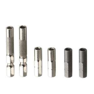6pcs 1/4" Hex To 4mm Socket Adapter Screwdriver Bit Holder Steel Screwdriver Bit Holder For Electronics Repair Hand Tools