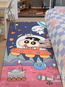 Anti-Slip Cartoon Doraemon Floor Mat Bedroom Living Room Modern Simple Style Machine Weaved Home Decor Rug Sweet Girl Heart