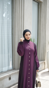Lailana Dress Size  M-L XL-3L XXL-XXXL Bahan Condru Polos Mix Sabrina Anti UV Baju Gamis Daily