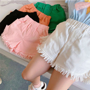 Girls Summer Thin Denim Short Pants Casual Childrens Wear Outerwear Trendy Baby Cotton Polyester Blend Breathable Shorts