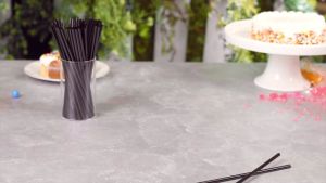 500pcs 13cm Cocktail Straw Disposable Stir Sticks for Coffee Cocktail Black Comfy Package