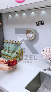 ROZEL Dispenser Kantong Plastik Kesek Bentuk Bulat Rosegold Estetik Elegan / Tempat Kantong Kesek Tempel Kuat Kokoh / Kotak Bulat Kantong Kesek Waterproof