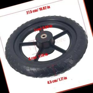 Bánh Xe PU Đặc 12 Inch Cho Xe Đạp Cân Bằng Trẻ Em Bánh Sau Không Cần Bơm Hơi Bền Bỉ Chất Liệu Lốp Xe Máy