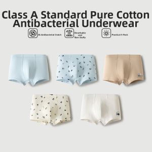 MINI BALA | Antibacterial No-Pinch Buttocks Cotton Underwear 5 Packs