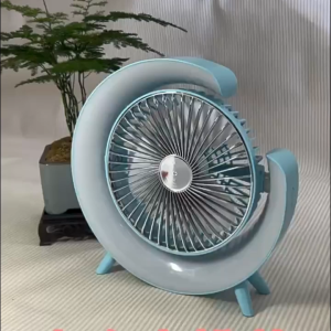 USB Rechargeable Silent Mini Fan with Night Light | Portable Table Desk Fan Singapore | Quiet Cooling Fan | CNY Gift Idea