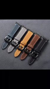 Calf Leather Watch Band for Samsung Galaxy Watch 9 8 40mm 44mm Smartwatch Retro Brown Sport Strap for Watch 8 Classic 46mm Strap