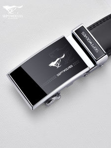SEPTWOLVES | Luxury Business Simple Design Genuine Leather Belt