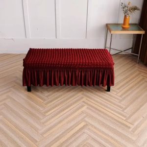 Bubble Lattice Bench Cover Skirt Long Bench Cover All-Inclusive Bench Dust Cover Removable Washable for Living Room
