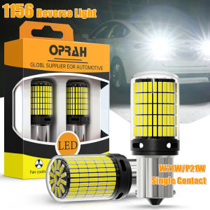 ✅Oprah (2 ชิ้น) ไฟท้ายรถหลอดไฟสัญญาณไฟย้อนกลับ LED 1156 BA15S P21W 1156 BAU15S PY21W 1157 Bay15d P21-5W T20 7440 W21W 7443 W21-5W T25 3157 4014 150SMD สว่างมาก ไม่มีข้อผิดพลาด Canbus