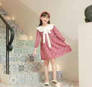 Dress anak modern korea style dres pesta anak perempuan casual mewah