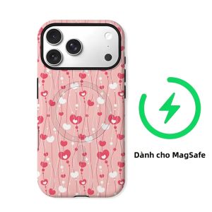 Ốp Điện Thoại Hình Trái Tim Hai Lớp Cho iPhone 18-11 Air Pro Max Plus - Vỏ Mềm Chống Sốc Chống Trầy Xước Vỏ Mềm Chống Bụi Chống Trượt