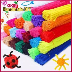 100Pcs Fuzzy Wire Chenille Stem Handmade Diy Toys Making Art Material Flower Materials Twisted SticK