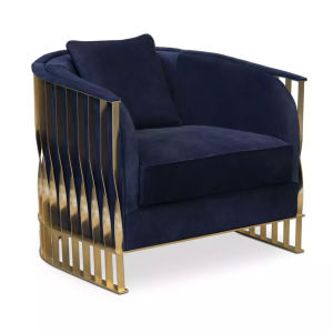 Luxurious Modern Fabric Sofa Creative Stainless Steel Living Room Furniture for Villa Mansion Small Apartment High End Feel