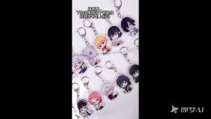 Bandai | 2025 New Demon Slayer Anime 18Pack Acrylic Keychains Tanjiro Nezuko Cute Backpack Pendant Charm Kawaii Cartoon Gift for Fans