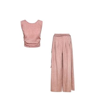 VKSOD | Minimal Style Slim Fit Sleeveless Tunic and Loose Leggings Set