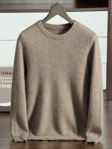 New Ultra Warm Triple Thickened Heavyweight round Neck Cashmere Sweater Mens Skin-friendly Goat Cashmere Knitted Base Shirt