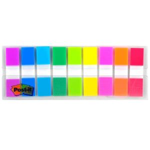 3M Fluorescent Stickers Index Tags Student Notes Colorful Adhesive Page Separators Notebook Markers Transparent Labels