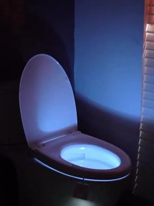 Home smart toilet sensor light small night light toilet hanging human body sensor night light rechargeable RGB ambient light