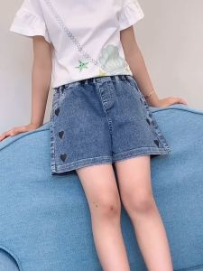 Short for Kids Girl Loose Jeans Love Print Jogging Pants for Big Kids and Girls Shorts Street Style Sweatpants