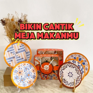 Paket Hampers Gift Piring Melamin[Keramik Imitasi]Tahan Panas /Anti Pecah