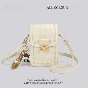 Ceekay Summer High-End Mini Phone Bag Womens Small Versatile Crossbody Bag Fashionable Chain Element Pure Color Design