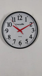 100% ORIGINAL CROCODILE Quiet Sweep 3D Round Analogue Wall Clock CW217 (CW217FKS CW217JKS CW217RKS) [Jam Dinding]