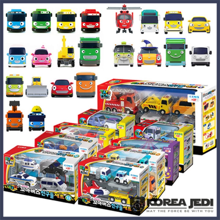 Set Tayo Le Petit Bus – 4 Mini Voitures Rigolotes Pour Les Fans Du Dessin Animé !