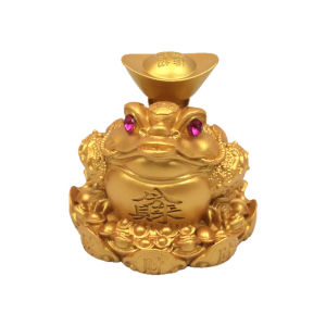 Patung Kodok มีโชคด้านการเงินคางคกทองสามขากับ Yuanbao สำนักงานบ้านความมั่งคั่งที่ดึงดูดการตกแต่งของขวัญงานขึ้นบ้านใหม่