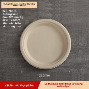 Bộ Đĩa Bát Giấy Dùng Một Lần Ngoài Trời Bánh Sinh Nhật Bánh Đĩa Dày 8 Inch Đĩa Tròn Bát Đĩa Dùng Một Lần Thân Thiện Với Môi Trường
