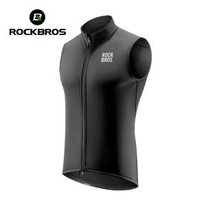 ROCKBROS Cycling Vest Windproof Fleeced Warmth Bicycle Waistcoat Lightweight Reflective Outdoor MTB Road Bike Sleeveless Coat