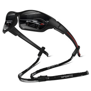 With Chain Fashion UV400 Men Women Running Mountaineering Fishing Sunglasses Driving Outdoor Sport safety protective glasses