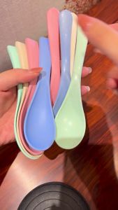 Murah Banget! Sendok Makan Jerami Gandum & Sendok Plastik Untuk Teh Kopi Sendok Madu Praktis Murah