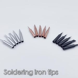 JCD 5PCS Copper Iron Tip I/B /K/2.4D/3C Set 900M T Welding Tip Head Tools Inside Hot Bare Copper Electric Soldering Iron