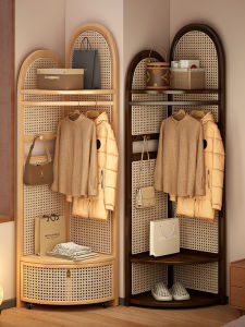 Indoor Corner Wicker Coat Rack Free Standing Clothes Hanger for Bedroom Balcony Simple Indoor Yangtze River Zhejiang Province