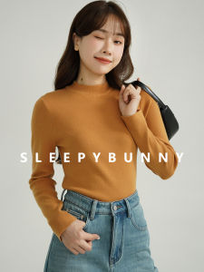Slimming Versatile Autumn Half High Neck Knitted Sweater