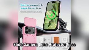 Ốp Lưng Armor Funda Slide Case Cho iPhone Pro Max 17 16 15 14 Plus 13 12 11 Tương Thích Sạc Không Dây Bảo Vệ Ống Kính Camera Chống Sốc