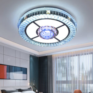 Master Bedroom Room round Bluetooth Music Led Crystal Ceiling Lamp Minimalist Modern Voice Control Dimming Remote Control Lamps