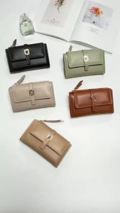 Womens PU Leather Bifold Short and Medium Wallet Multiple Card Slot and Coinpurse Bifold Wallet