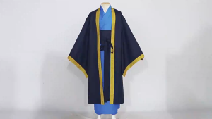 Jinshi Cosplay Kostum Kusuriya noHitorigoto The Apothecary Jinshi WigHanfu biru Kimono Suit