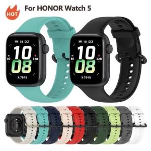 Silicone Sport Strap For Huawei HONOR Watch 5 Smartwatch Bracelet Replacement Watchband For Honor watch 5 Accessories Correa