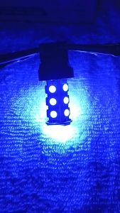 Bola Lampu Sein/Mundur LED Cucuk 12V K1 T20 AOSZX Bola Stop Soket Cucuk 18 mata Kedip Blitz Diam (per SET)