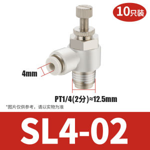 Liezse Quick Connect Tube Fitting PC Material Throttle Valve Threaded Connection Air Tube Fast Plug Copper Plated Nickel