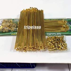 Jari jari Ruji Gold & Pelangi Velg Ring 14 ring 17 Jupiter mx / Vega R new / Vixion / Mio / Beat / Vario / Rx king / Supra / Karisma / Revo / Blade / Grand / Legenda / Satria Fu / Shogun / Smash