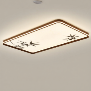 MEIYUANSU | Retro Chinese Style Bamboo Leaf Pattern Ceiling Light