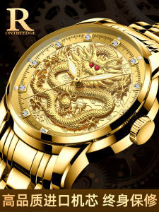 High End Automatic Mens Watch Hollow out Mechanical Timepiece Waterproof Large Dial Night Light Swiss Movement Steel Band