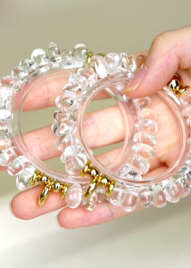 Montagne Jewelry Natural Grade A Irregular White Crystal Bracelet 925 Silver Fine Jewellery